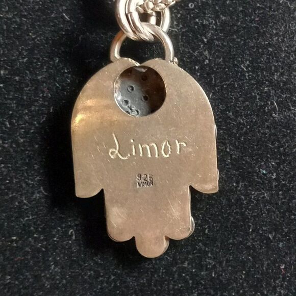Hand of Fatima Signed Limor 925 Necklace and Pendant - Picture 6 of 7